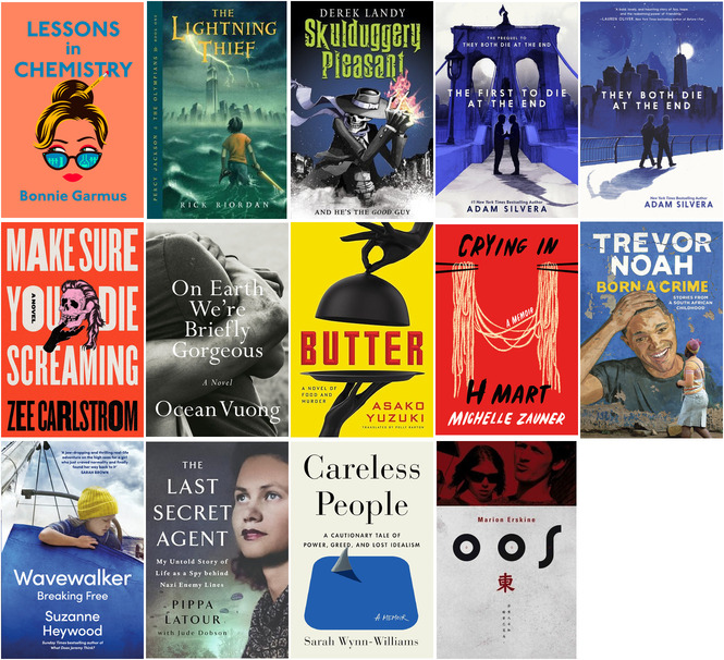 Montage of the book covers of the books I've read this year